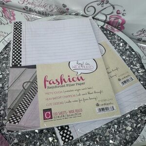 Paper loose leaf reinforced sides Stationery Fashion Reinforced Filler Paper